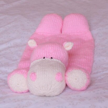 Hippo Pyjama Case - knitting pattern