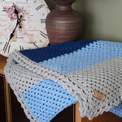 Colour Block Granny Blanket