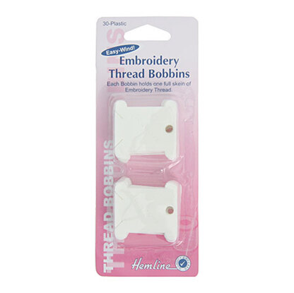 Hemline Plastic Floss Bobbins Pack of 30