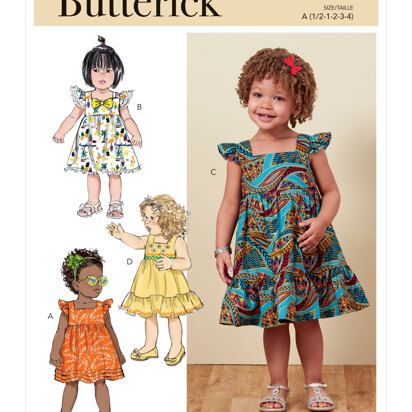 Butterick Toddlers' Dress B6885 - Paper Pattern, Size 1/2-1-2-3-4