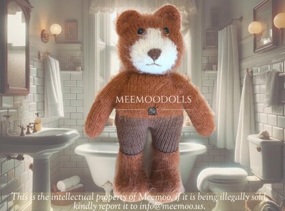 Knitting Pattern Paddington Bear by Meemoodolls