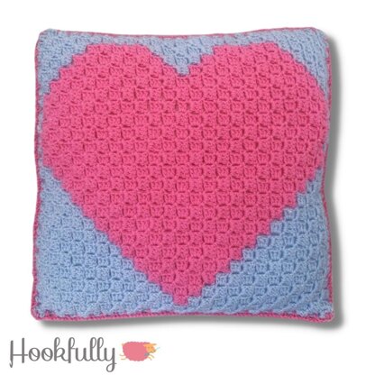 C2C love heart cushion