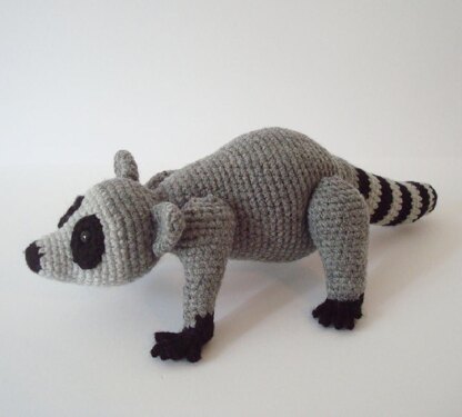 Raccoon Crochet Pattern with Movable Head and Legs by oohlookitsarabbit