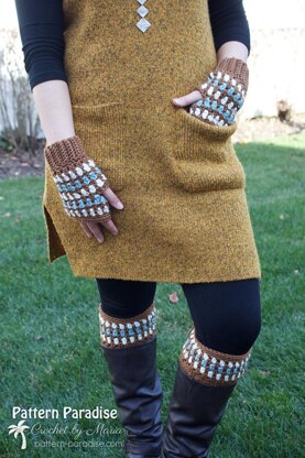 Diamonds and Gems Fingerless Gloves & Boot Cuffs