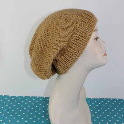 Simple Aran Slouch Hat