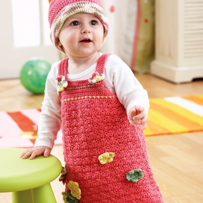 A-line Jumper and Hat in Bernat Softee Baby Solids