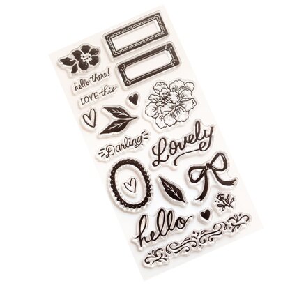 American Crafts Maggie Holmes - Garden Party Clear Stamp Set