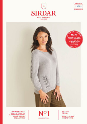 Ladies Sweater in Sirdar No.1 DK - 10095 - Leaflet