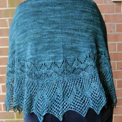 Irish Edged Long Wingspan Shawlette