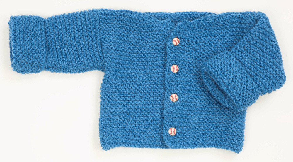 Garter stitch sale baby sweater pattern