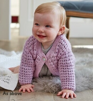 Two Colour Sweater & Booties in Sirdar Snuggly 100% Merino 4 Ply - 5260 - Downloadable PDF