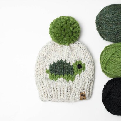 Turtle Pompom Hat Children Chunky