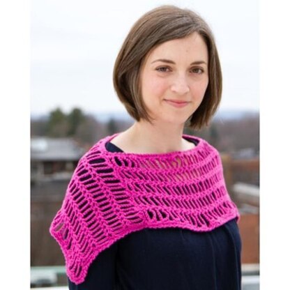 WEBS Emerging Designer Series #01 Ladder Ponchette - Crochet Pattern for Women in Valley Yarns Longmeadow