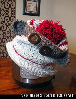 Sock Monkey Instant Pot Cover Crochet pattern by Aunt Janet's