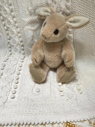 Bobble Bunny Baby Blanket (Afghan) in Debbie Bliss Cashmerino Aran Knitting  pattern by Lorna Fisher