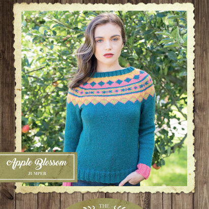 Apple Blossom Sweater in West Yorkshire Spinners Bluefaced Leicester Solids Aran - Downloadable PDF