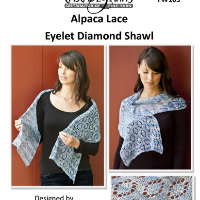 Eyelet Diamond Shawl in Cascade Yarns Alpaca Lace - FW163 - Downloadable PDF