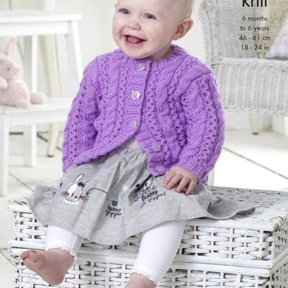 Cardigans in King Cole Big Value Baby DK - 5140 - Downloadable PDF