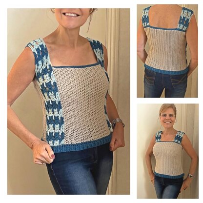 PURRRFECT CATSTITCH TOP