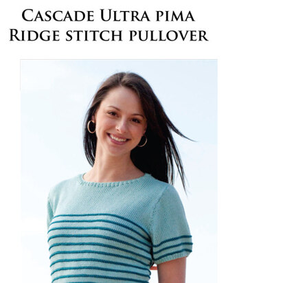 Ridge Stitched Pullover in Cascade Ultra Pima - DK112