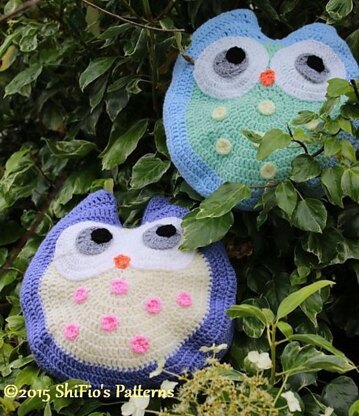 Crochet Pattern owl pillow  #321