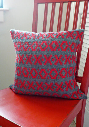 Buss Square Pillow Cover in Berroco Vintage