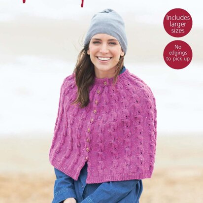 Cape in Hayfield Bonus Aran Tweed - 7896 - Downloadable PDF