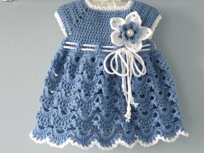 Crochet PATTERN Baptism Baby Dress by Elena Mitchell