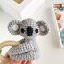 Koala crochet pattern baby rattle toy Amigurumi animal pattern Teething ring Newborn toy