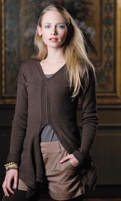 Ashley Cardigan in Adriafil Genziana - Downloadable PDF