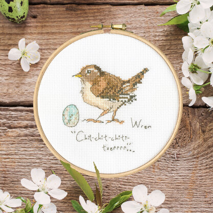 Bothy Threads Little Wren Cross Stitch Kit - 12cm circle