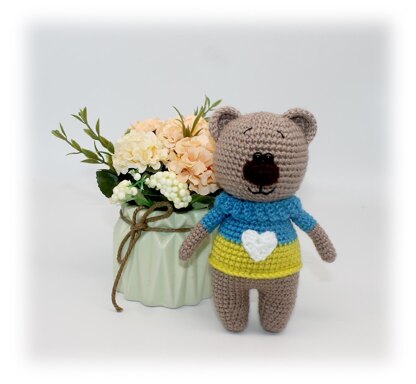 I Love Ukraine Bear Crochet Pattern