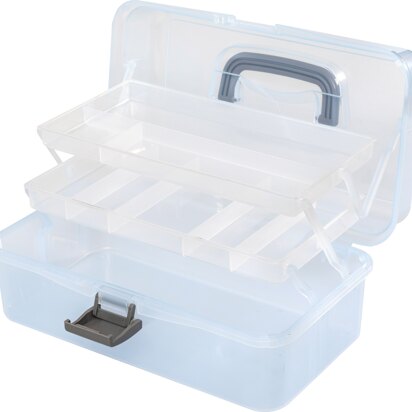We R Memory Keepers We R Craft Tool Box Translucent Plastic Storage - 11.8"X6.7"X5.5" Case