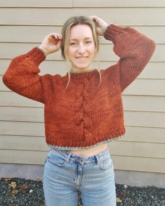 Braided Embers Sweater