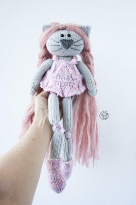 Beads jointed cat doll