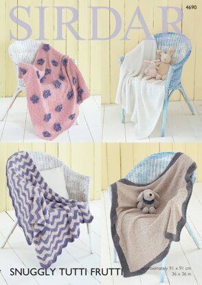 Blankets in Sirdar Snuggly Tutti Frutti - 4690- Downloadable PDF