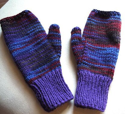 Easy Two-Needle Fingerless Gloves