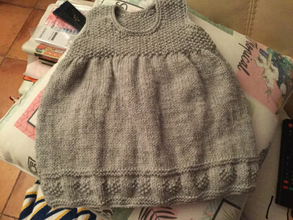 Eliza's 1st knitted dress