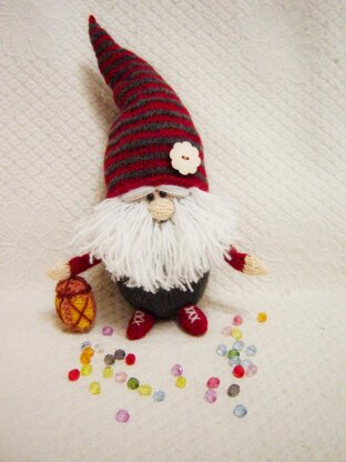 Toy Knitting Patterns Christmas- Knitting pattern Scandinavian gnome, christmas