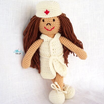 Free Crochet Pattern Nurse Doll Amigurumi