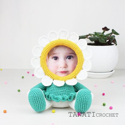 Crochet Pattern of Photo Frame CHAMOMILE