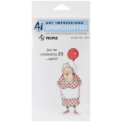 Art Impressions People Cling Rubber Stamps - 29 Again