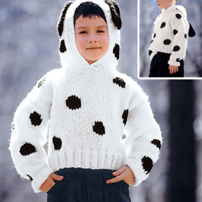 Dalmatian Pullover Knit in Lion Brand Jiffy - 1210A