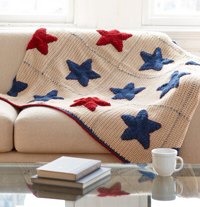 Americana Afghan in Lion Brand Heartland - L32036