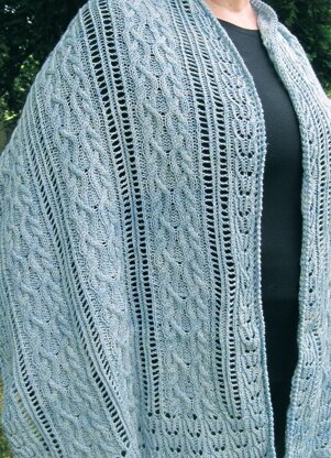 Lake Meade Cable Lace Shawl