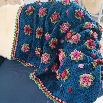 Midnight Blossoms Throw