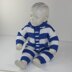 Baby Big Stripe Hoodie Onesie