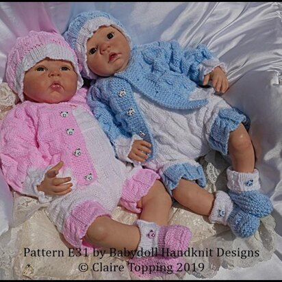 Jacket & Shorts with bib set 16-22 inch dolls/newborn/0-3m baby