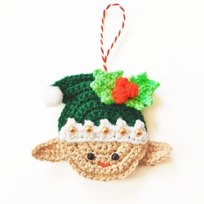 Christmas hanging ornaments. Crochet Xmas pudding. Santa and Mrs Claus. Crocheted reindeer. Rudolf ornament. Elf. Christmas tree decorations