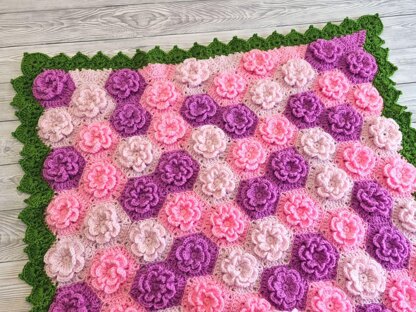 Summer Garden Flower Baby Blanket